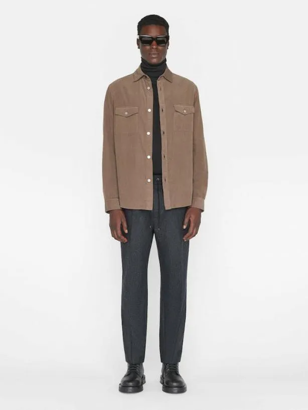 Frame Double Pocket Micro Corduroy Shirt In Mocha Mocha Men Shirts Frame Double Pocket Micro Corduroy Shirt In Mocha Mocha Men Shirts