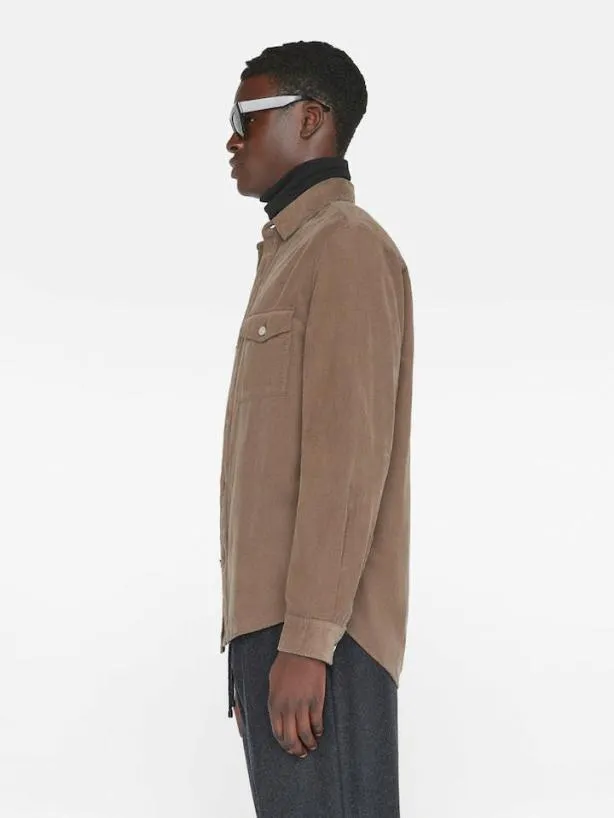 Frame Double Pocket Micro Corduroy Shirt In Mocha Mocha Men Shirts Frame Double Pocket Micro Corduroy Shirt In Mocha Mocha Men Shirts