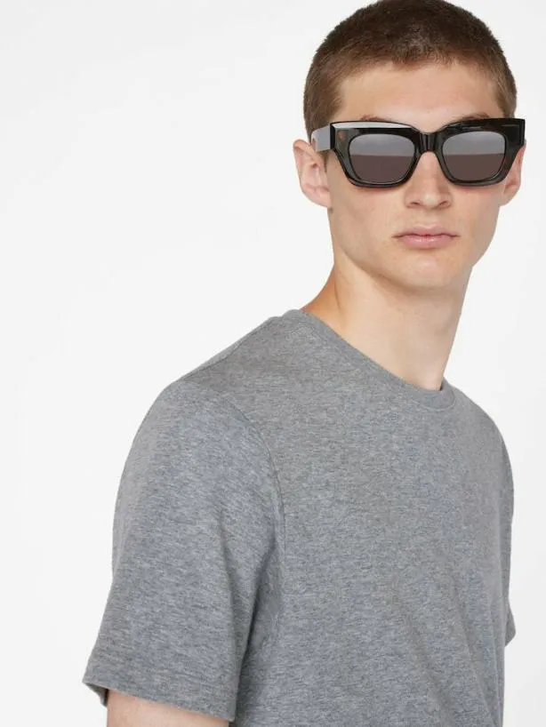 Frame Duo Fold Tee In Heather Grey Heather Grey Men Tees Frame Duo Fold Tee In Heather Grey Heather Grey Men Tees