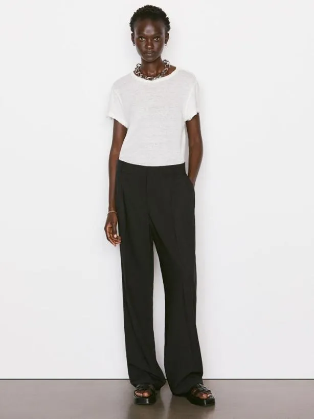 Frame Easy True Tee In Blanc Blanc Women Tanks and Tees Frame Easy True Tee In Blanc Blanc Women Tanks and Tees
