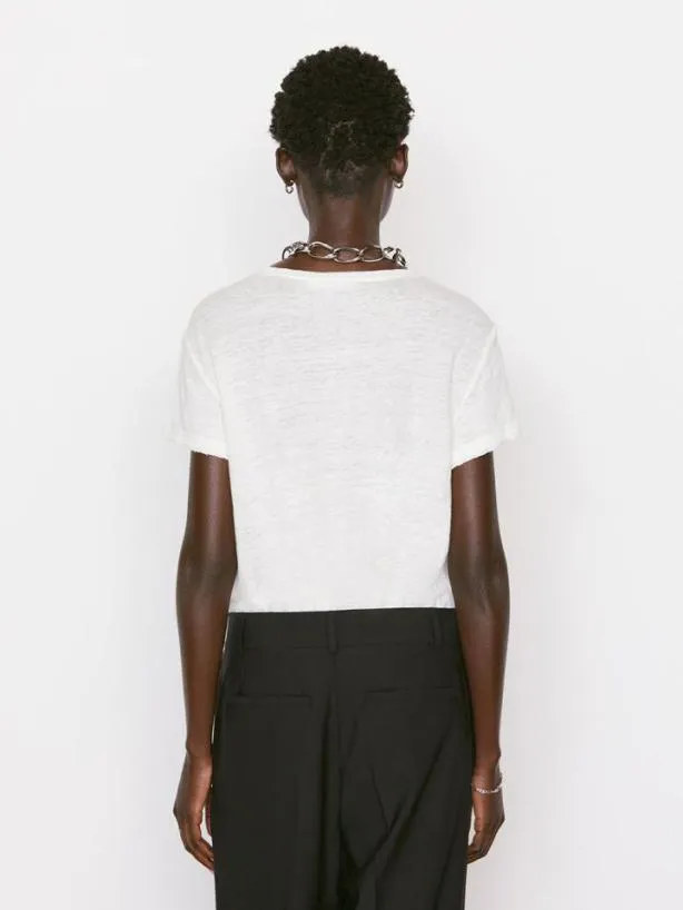 Frame Easy True Tee In Blanc Blanc Women Tanks and Tees Frame Easy True Tee In Blanc Blanc Women Tanks and Tees