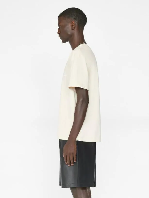 Frame FRAME Logo Print Tee In White Beige White Beige Men Tees Frame FRAME Logo Print Tee In White Beige White Beige Men Tees