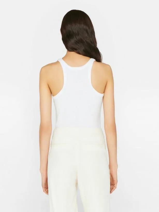 Frame Modal Rib Cami In Blanc Blanc Women Tanks and Tees Frame Modal Rib Cami In Blanc Blanc Women Tanks and Tees