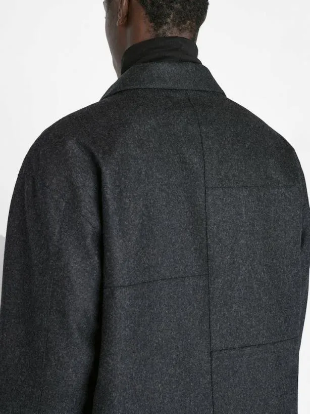 Frame Modern Flannel Long Sleeve Zip Shirt In Charcoal Grey Charcoal Grey Men Shirts Frame Modern Flannel Long Sleeve Zip Shirt In Charcoal Grey Charcoal Grey Men Shirts