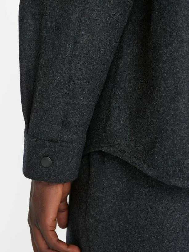 Frame Modern Flannel Long Sleeve Zip Shirt In Charcoal Grey Charcoal Grey Men Shirts Frame Modern Flannel Long Sleeve Zip Shirt In Charcoal Grey Charcoal Grey Men Shirts
