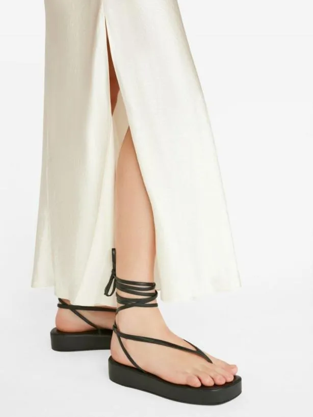 Frame Pleated Cami Dress In Bone Bone Women Dresses and Jumpsuits