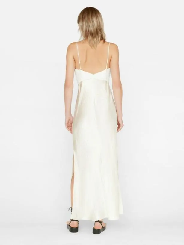 Frame Pleated Cami Dress In Bone Bone Women Dresses and Jumpsuits