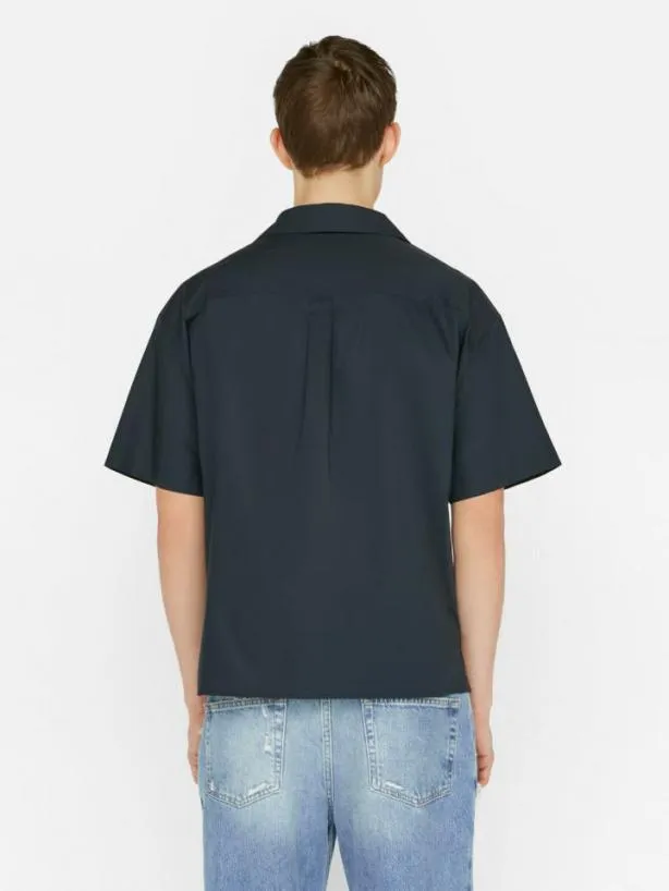 Frame Soft Cotton Camp Collar Shirt In Dark Navy Dark Navy Men Shirts Frame Soft Cotton Camp Collar Shirt In Dark Navy Dark Navy Men Shirts