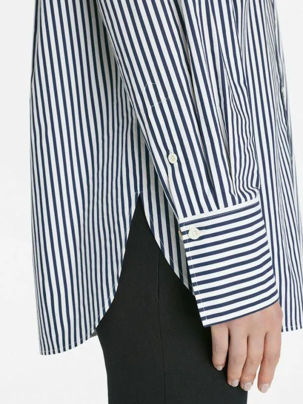Frame The Oversized Shirt In Blanc Multi Blanc Multi Women Tops and Blouses Frame The Oversized Shirt In Blanc Multi Blanc Multi Women Tops and Blouses