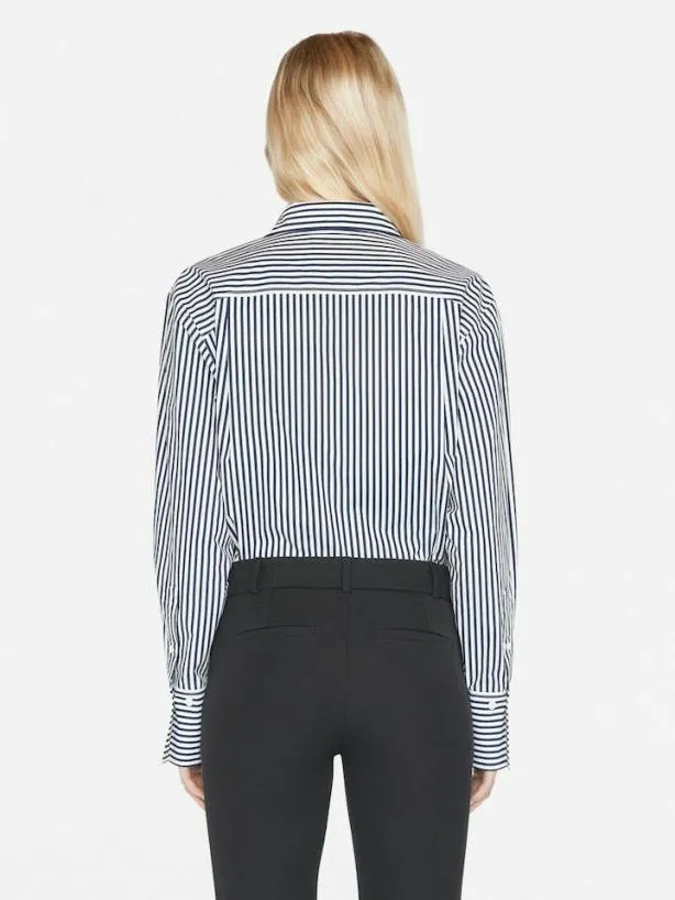 Frame The Oversized Shirt In Blanc Multi Blanc Multi Women Tops and Blouses Frame The Oversized Shirt In Blanc Multi Blanc Multi Women Tops and Blouses