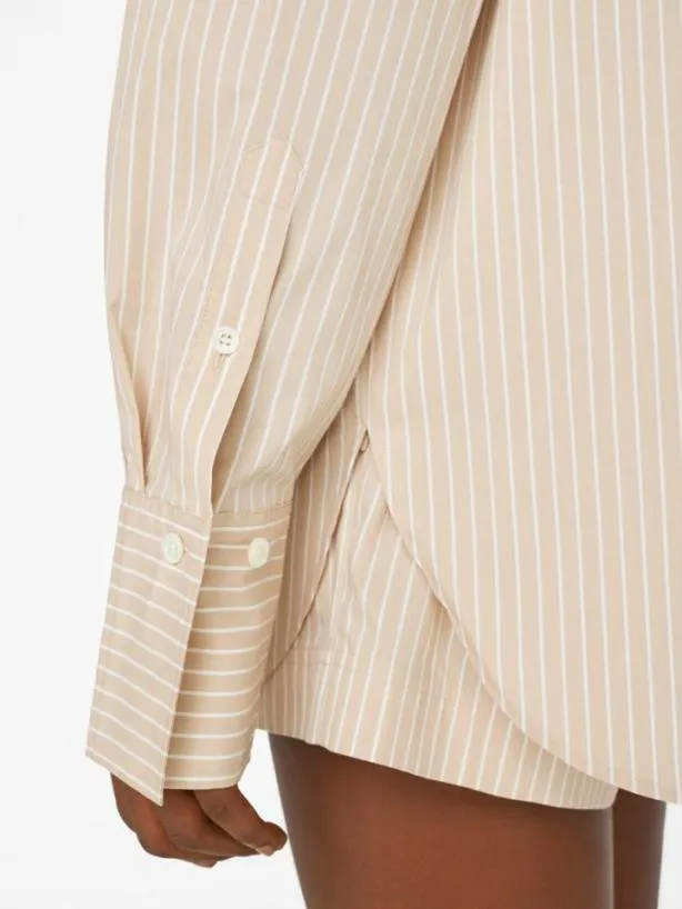 Frame The Oversized Shirt In Sand Multi Sand Multi Women Tops and Blouses Frame The Oversized Shirt In Sand Multi Sand Multi Women Tops and Blouses