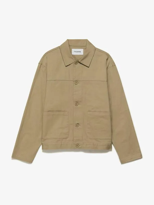 Frame Unlined Cotton Trucker Jacket In Sand Beige Sand Beige Men Jackets and Coats Frame Unlined Cotton Trucker Jacket In Sand Beige Sand Beige Men Jackets and Coats