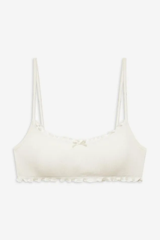 Frankies Bikinis Bridget Bralette White Women Tops