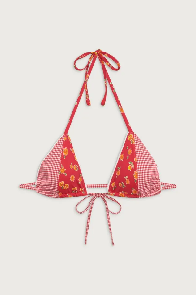 Frankies Bikinis Coastal Floral Micro Bikini Top Summer Flower Women Bikinis