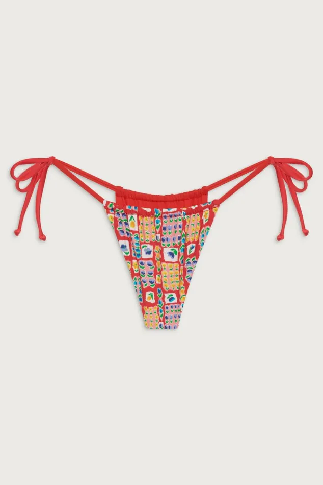 Frankies Bikinis Tia Tie Side Skimpy Bikini Bottom Field Of Dreams Women Bikinis