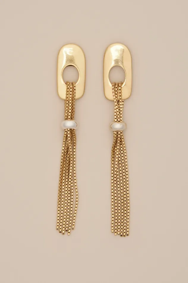 Fringe Drop Earrings Two Tone Women Lucky Brand Jewelry