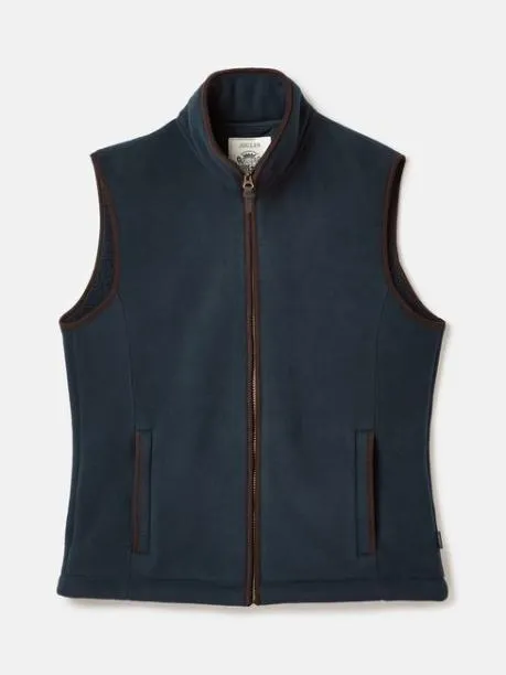 Gilets Men Joules Navy Blue Full Zip Fleece Gilet