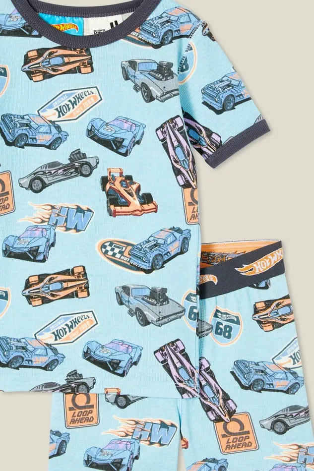 GirlsBoys Sleepwear Cotton On Tyler Short Sleeve Pyjama Set Licensed Lcn Mat Frosty Bluehot Wheels Fast Cars GirlsBoys Sleepwear Cotton On Tyler Short Sleeve Pyjama Set Licensed Lcn Mat Frosty Bluehot Wheels Fast Cars