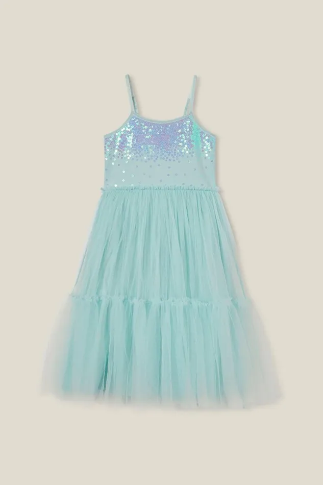 Girls Dresses Cotton On Iris Dress Up Dress Barber Bluegradient Sparkle