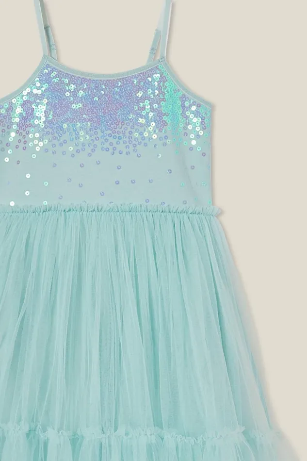 Girls Dresses Cotton On Iris Dress Up Dress Barber Bluegradient Sparkle Girls Dresses Cotton On Iris Dress Up Dress Barber Bluegradient Sparkle