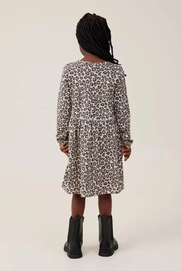 Girls Dresses Cotton On Savannah Long Sleeve Dress Rainy Dayleo Leopard