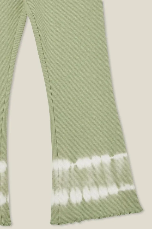 Girls Leggings Pants and Jeans Cotton On Francine Flare Pant Deep Sagetie Dye Girls Leggings Pants and Jeans Cotton On Francine Flare Pant Deep Sagetie Dye