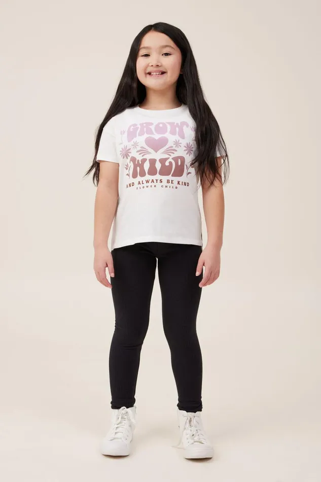 Girls Sweatshirts and Sweatpants Cotton On Maya Fleece Legging Black Rib Girls Sweatshirts and Sweatpants Cotton On Maya Fleece Legging Black Rib