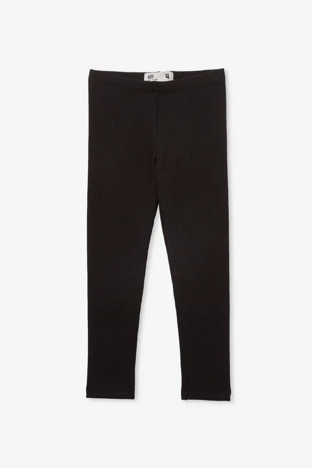 Girls Sweatshirts and Sweatpants Cotton On Maya Fleece Legging Black Rib Girls Sweatshirts and Sweatpants Cotton On Maya Fleece Legging Black Rib