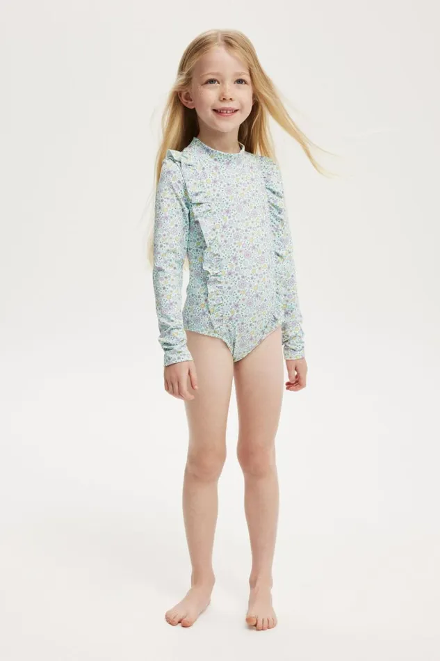 Girls Swimwear Cotton On Lydia One Piece Barber Bluemimi Ditsy Girls Swimwear Cotton On Lydia One Piece Barber Bluemimi Ditsy