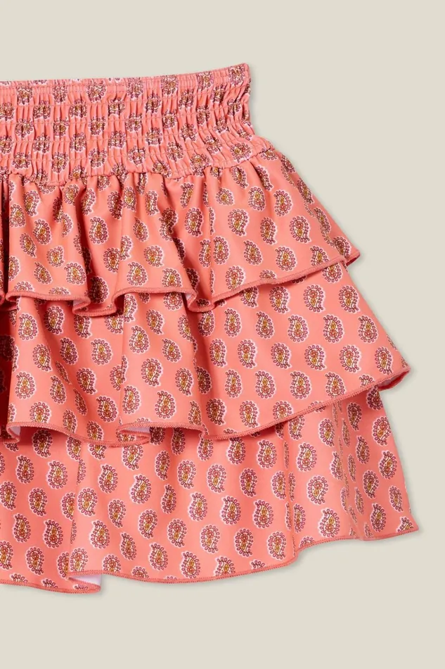 Girls Swimwear Cotton On Summer Swim Skirt Orange Coralperry Paisley