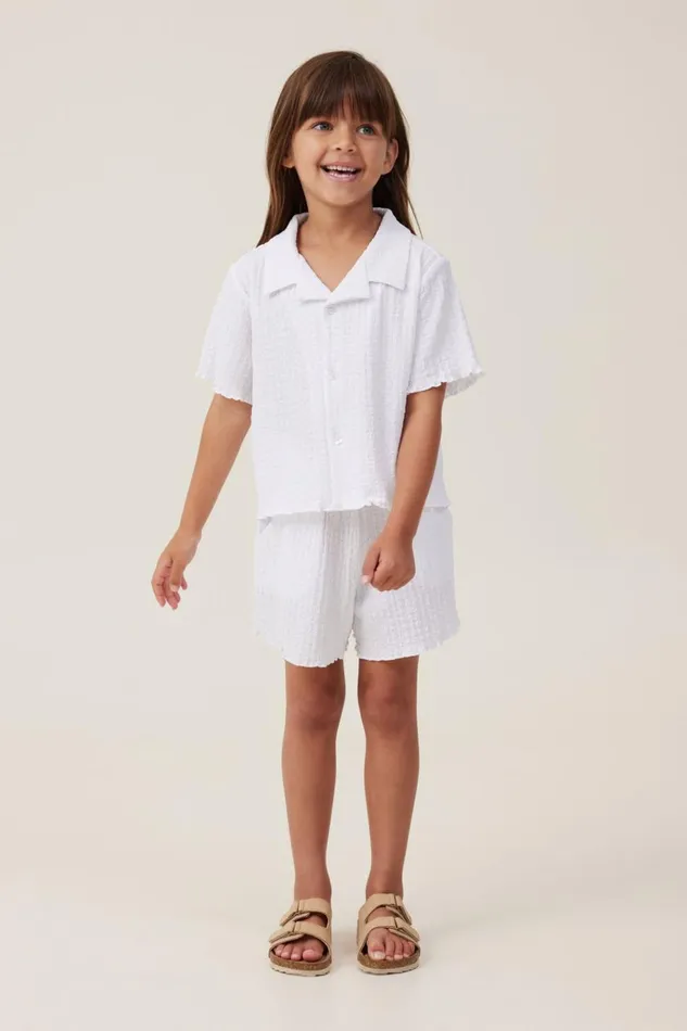 Girls Tops and TShirts Cotton On Amelie Short Sleeve Shirt White Girls Tops and TShirts Cotton On Amelie Short Sleeve Shirt White