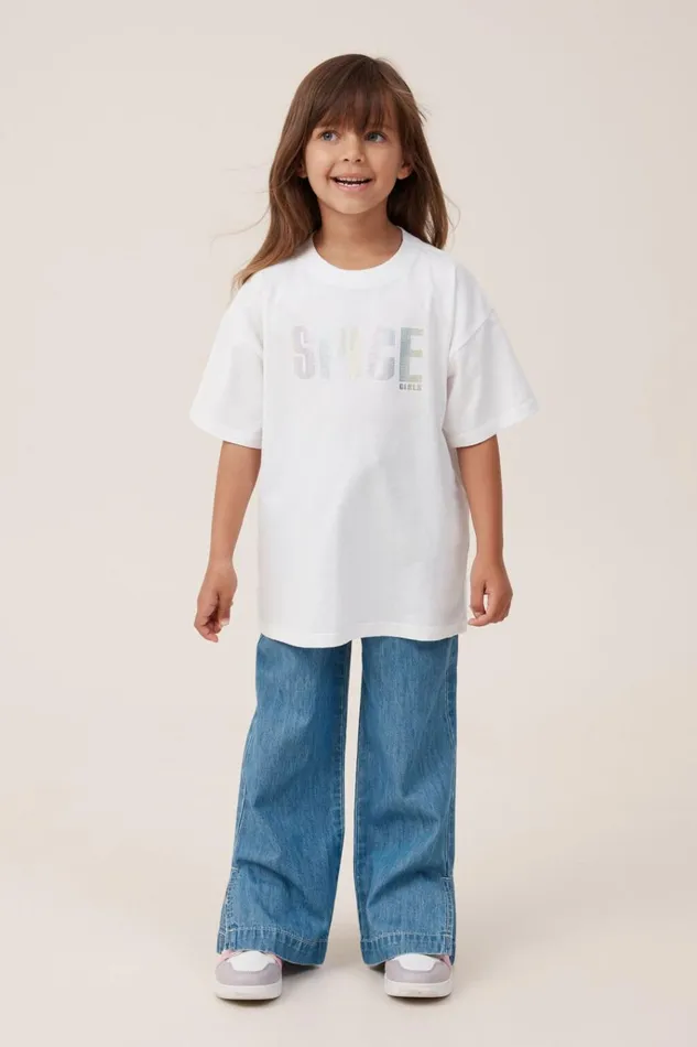 Girls Tops and TShirts Cotton On License Drop Shoulder Short Sleeve Tee Lcn Bra Spice Girlswhite Girls Tops and TShirts Cotton On License Drop Shoulder Short Sleeve Tee Lcn Bra Spice Girlswhite