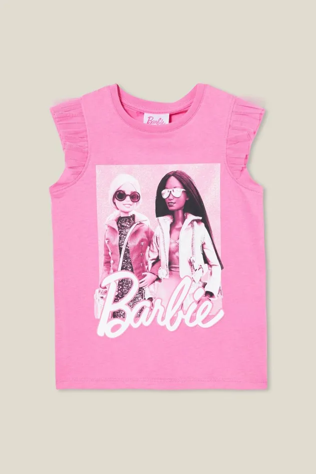 Girls Tops and TShirts Cotton On License Party Short Sleeve Tee Lcn Mat Barbie Duopink Gerbera Girls Tops and TShirts Cotton On License Party Short Sleeve Tee Lcn Mat Barbie Duopink Gerbera