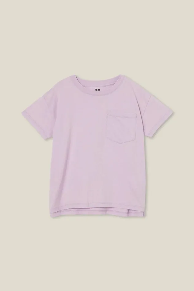 Girls Tops and TShirts Cotton On Poppy Short Sleeve Print Tee Lilac Dropsnow Wash