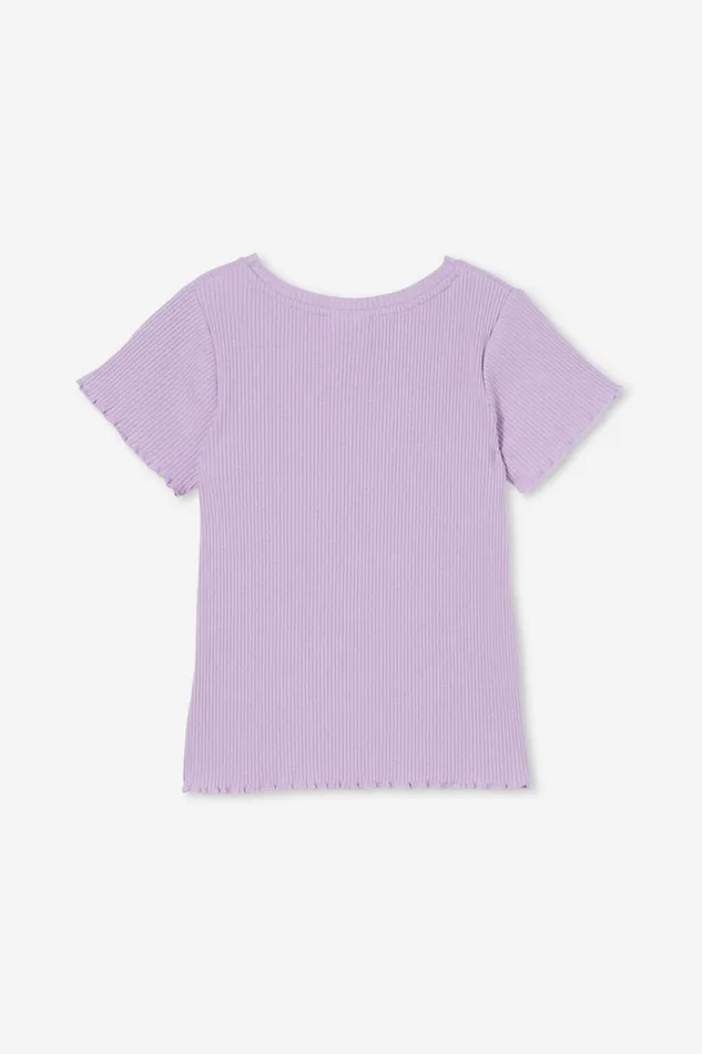 Girls Tops and TShirts Cotton On Raya Rib Baby Tee Lilac Drop Rib Girls Tops and TShirts Cotton On Raya Rib Baby Tee Lilac Drop Rib