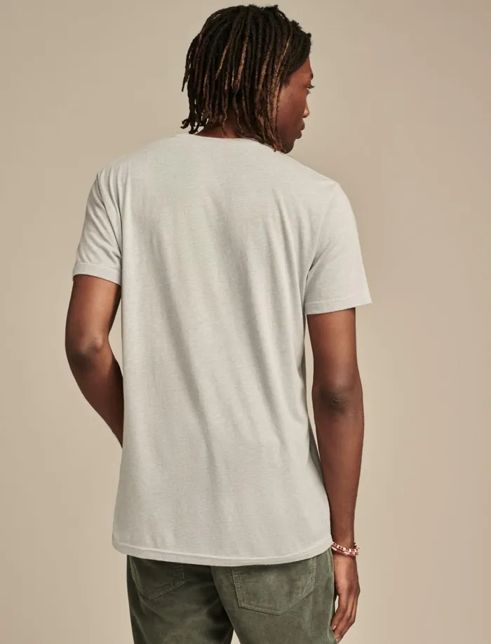 Hamms Moto Light Heather Grey Men Lucky Brand Graphic Tees