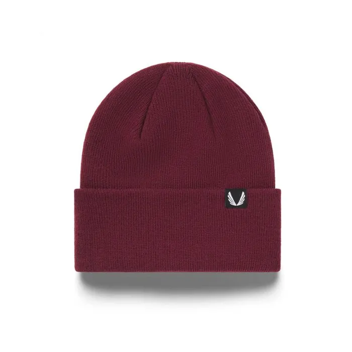Hats and Headwear Men ASRV Essential Beanie Crimson Red