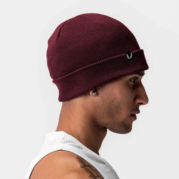 Hats and Headwear Men ASRV Essential Beanie Crimson Red Hats and Headwear Men ASRV Essential Beanie Crimson Red
