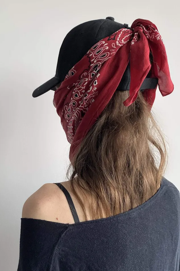 Hats R13 Logo Cap With Silk Bandana 8211 Redfinal Sale No Returns Or Exchanges 8211 R13 Women Hats R13 Logo Cap With Silk Bandana 8211 Redfinal Sale No Returns Or Exchanges 8211 R13 Women