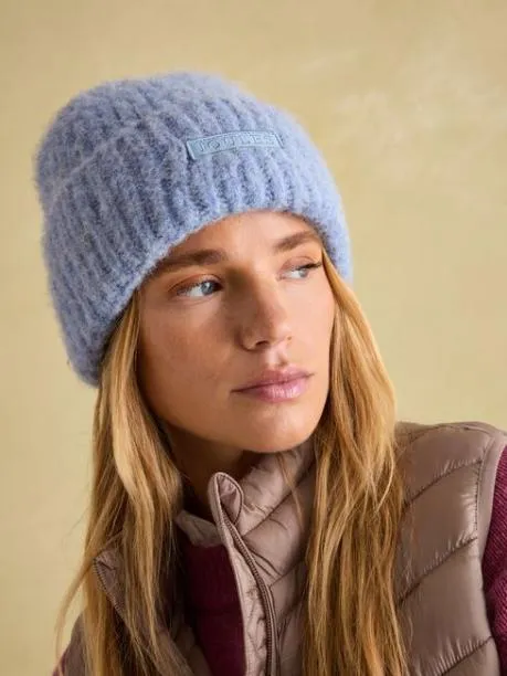 Hats Women Joules Blue Beanie Hat