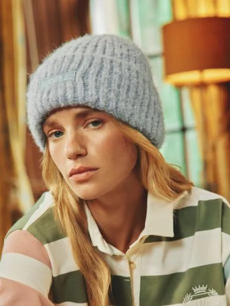 Hats Women Joules Blue Beanie Hat