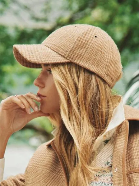 Hats Women Joules Neutral Check Cap