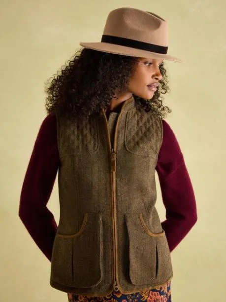 Hats Women Joules Neutral Wool Fedora