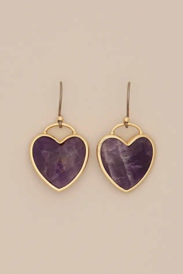 Heart Drop Earrings Gold Women Lucky Brand Jewelry