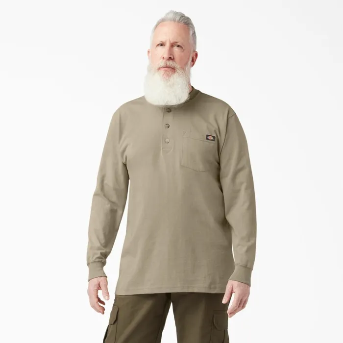 Heavyweight Long Sleeve Henley TShirt Desert Sand Desert Sand ds Men Dickies Long Sleeve Work Shirts Heavyweight Long Sleeve Henley TShirt Desert Sand Desert Sand ds Men Dickies Long Sleeve Work Shirts