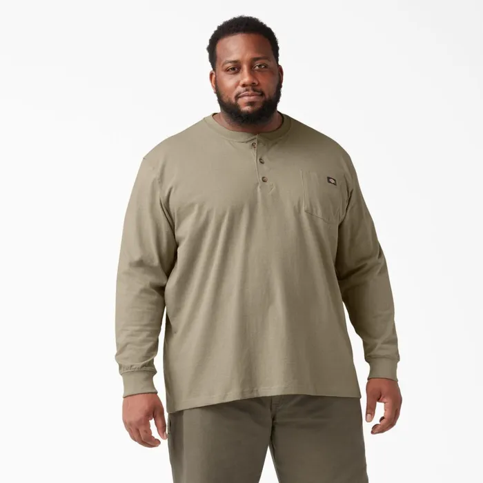 Heavyweight Long Sleeve Henley TShirt Desert Sand Desert Sand ds Men Dickies Long Sleeve Work Shirts Heavyweight Long Sleeve Henley TShirt Desert Sand Desert Sand ds Men Dickies Long Sleeve Work Shirts