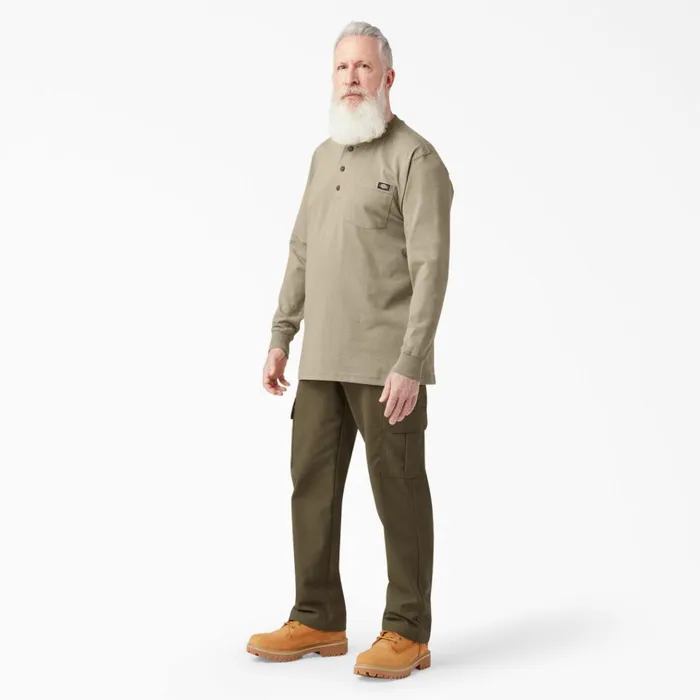 Heavyweight Long Sleeve Henley TShirt Desert Sand Desert Sand ds Men Dickies Long Sleeve Work Shirts Heavyweight Long Sleeve Henley TShirt Desert Sand Desert Sand ds Men Dickies Long Sleeve Work Shirts