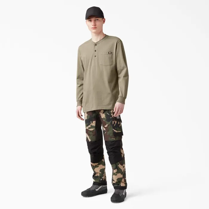 Heavyweight Long Sleeve Henley TShirt Desert Sand Desert Sand ds Men Dickies Long Sleeve Work Shirts Heavyweight Long Sleeve Henley TShirt Desert Sand Desert Sand ds Men Dickies Long Sleeve Work Shirts