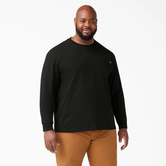 Heavyweight Long Sleeve Pocket TShirt Black Black bk Men Dickies Work Shirts Heavyweight Long Sleeve Pocket TShirt Black Black bk Men Dickies Work Shirts