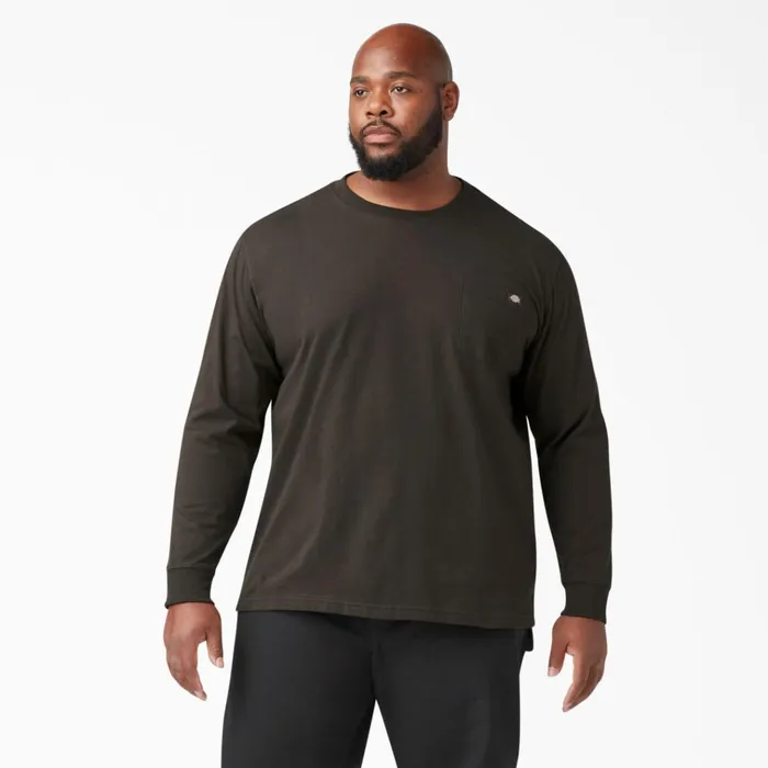 Heavyweight Long Sleeve Pocket TShirt Chocolate Brown Chocolate Brown cb Men Dickies Work Shirts Heavyweight Long Sleeve Pocket TShirt Chocolate Brown Chocolate Brown cb Men Dickies Work Shirts